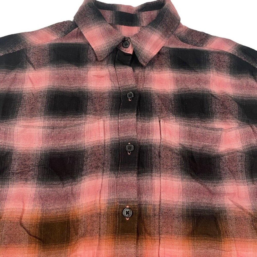 Rails Plaid Dip Dye Two Tone Shirt
